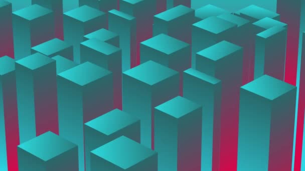 Animated Background Cubes Going Loop Background Animation Cubes Going Seamlessly — Vídeo de Stock