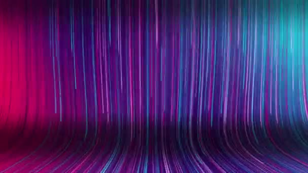 Colorful Motion Lines Fast Flow Energy Data Background Loop Розовый — стоковое видео