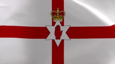 Northern Ireland Flag Waving Flag Animation 4K Moving Wallpaper Background