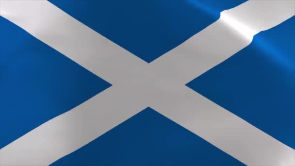 Scotland Flag Waving Flag Animation Moving Wallpaper Background — Wideo stockowe