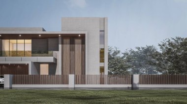 Modern evin 3 boyutlu canlandırması