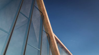 Ön cephe evinin 3 boyutlu canlandırması