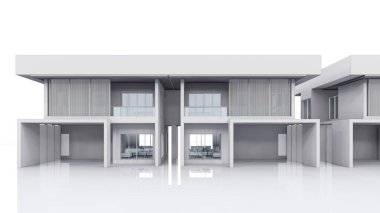 Modern evin 3 boyutlu canlandırması