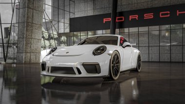 Spor arabanın 3 boyutlu canlandırması