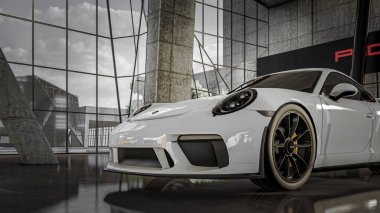 Spor arabanın 3 boyutlu canlandırması