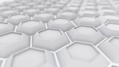 3d Rendering Of White Light Hexagon Illustration