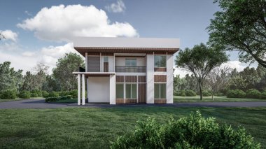 Modern Ev 'in 3 Boyutlu İç Tasarımı