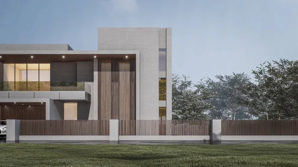 Modern evin 3 boyutlu canlandırması