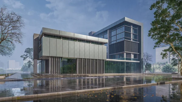 Modern evin 3 boyutlu canlandırması