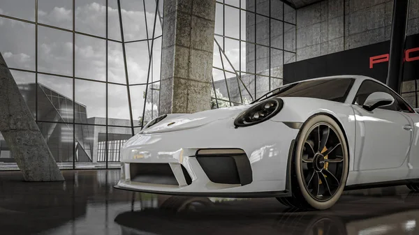 Spor arabanın 3 boyutlu canlandırması