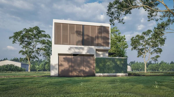 Modern evin 3 boyutlu canlandırması