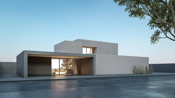 3D визуализация современного дома 