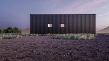 Modern evin 3 boyutlu canlandırması