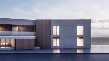 Modern evin 3 boyutlu canlandırması