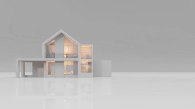 Modern evin 3 boyutlu canlandırması