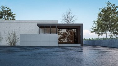 Modern evin 3 boyutlu canlandırması