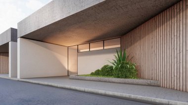 Modern evin 3 boyutlu canlandırması