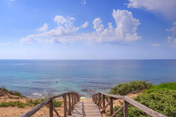 Самые Красивые Пляжи Италии Дюнный Парк Кампомарино Апулии Италия Охраняемая — стоковое фото
