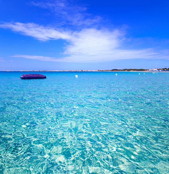 Mooiste Zandstranden Van Italië Porto Cesareo Marine Apulië Het Beschermde — Stockfoto
