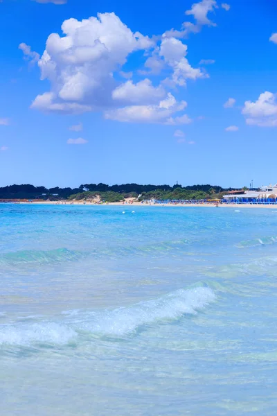 Найкрасивіші Піщані Пляжі Апулії Італії Пляж Порту Чезарео Узбережжі Саленто — стокове фото