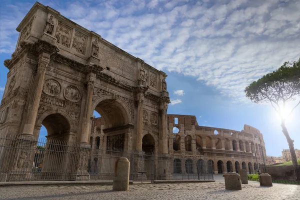 Arch Constantine Colosseum Rome Italy — Stock Photo, Image