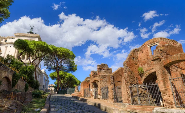 Antik Roma Nın Bir Yolu Olan Clivus Argentarius Manzarası Antik — Stok fotoğraf