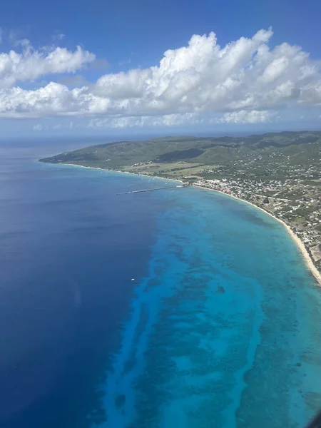 Island paradise from plane