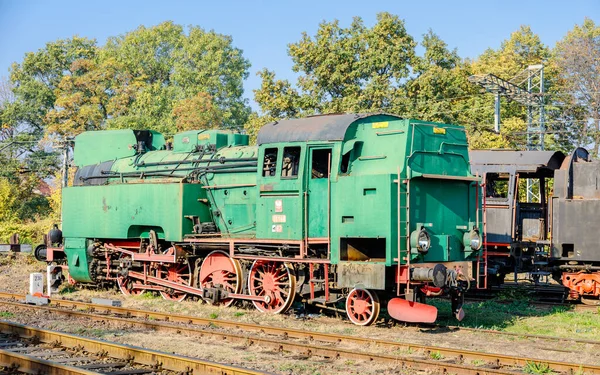 Jaworzyna Slaska Poland Autumn 2020 기관차 148 박물관에 위치해 기관차 스톡 사진