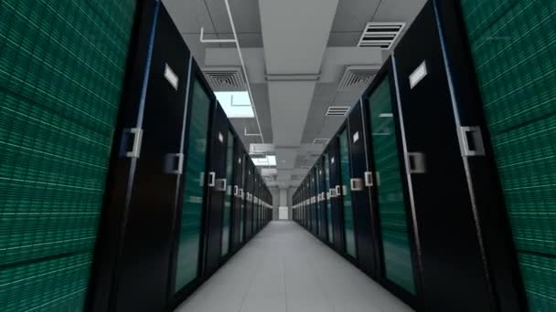 Computación Nube Sala Servidores Big Data — Vídeos de Stock
