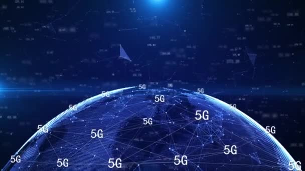 5Gネットワーク信号は世界をカバーします — ストック動画