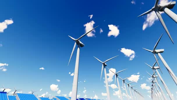 Clean Energy Solar Wind Power — Video Stock