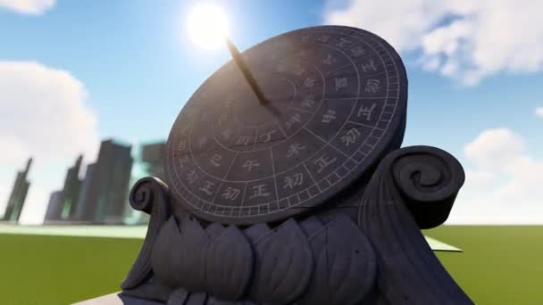 Alternation Day Night Change Sundial Time — Stok video