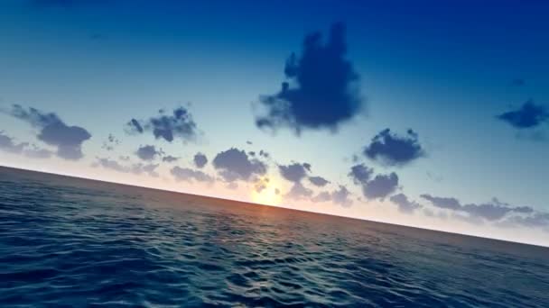 Wschód Słońca Nad Morzem Rano — Wideo stockowe