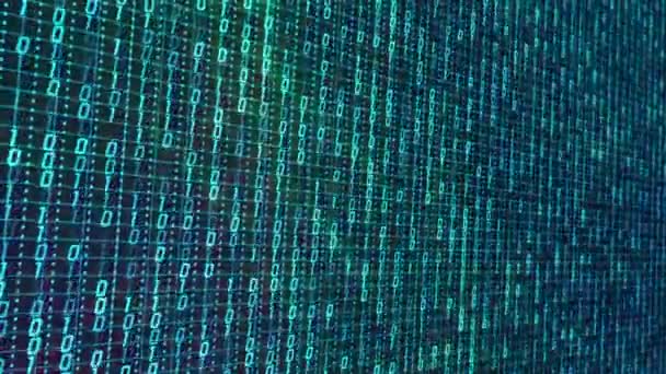 Fundo Tecnologia Operação Código Digital Binário Big Data — Vídeo de Stock