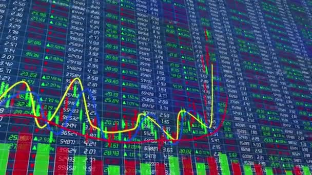 Gráfico Antecedentes Subida Los Precios Bursátiles — Vídeo de stock