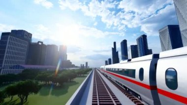 Şehir yüksek hızlı treni çalışıyor.