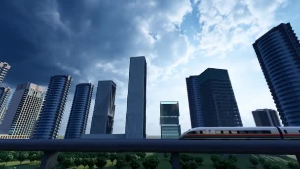 Demiryolu Ulaşımı Yüksek Hızlı Tren Yolculuğu — Stok video