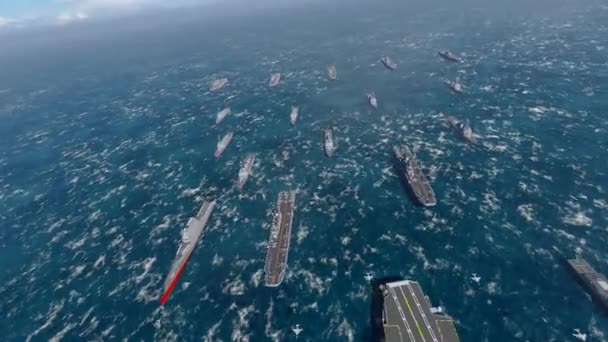 Marine Aircraft Carrier Battle Group — Stock video