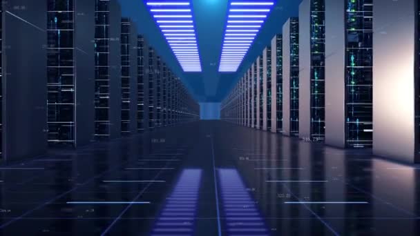 Cloud Computing Serveur Hôte Salle Big Data Center — Video