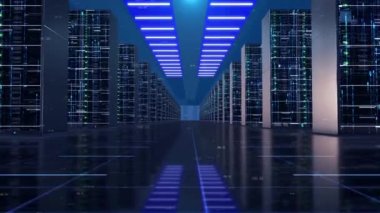 Büyük veri sunucu odası servis arkaplanı