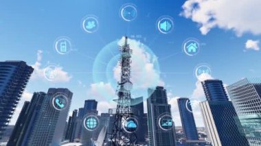  Akıllı şehir 5G iletişim merkezi ağ bağlantısının interneti