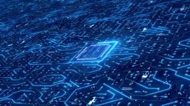 Artificial intelligence high-tech processor data storage chip