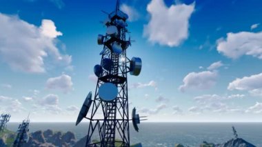 5G baz istasyonu iletişim ve sinyal alıcısı