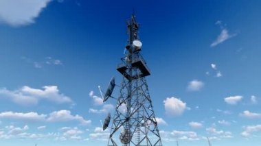 Kablosuz ağ iletişimi 5G baz istasyonu sinyal kulesi