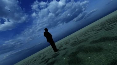 Uçak çimlerin ve erkeklerin kafalarının üzerinden uçtu.