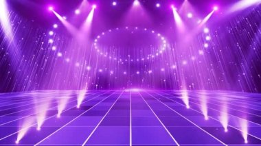 Yanıp sönen ışıklar ve ödül sahnesi arka planı