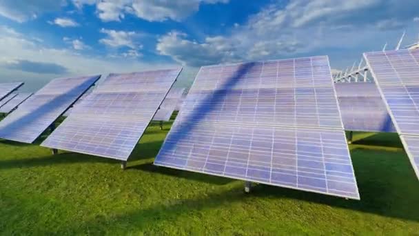 Pannello Solare Fotovoltaico Generazione Energia — Video Stock