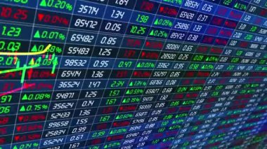 Finans piyasası borsa eğilimi veri tablosu değişimi arkaplanı