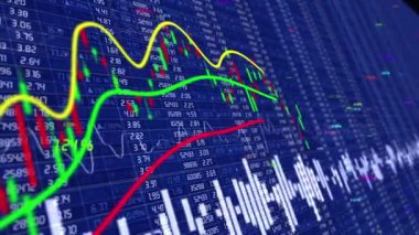 Stock market data trend chart.