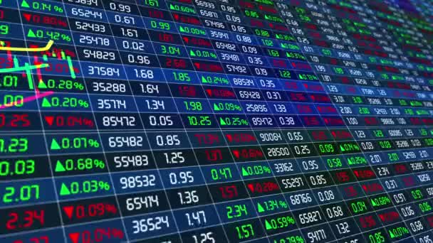 Financial Market Stock Trend Data — Stock Video
